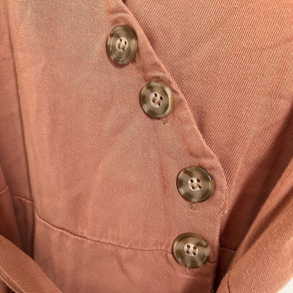 Mauve Tortoise Shell Button Dress - Picture 4 of 4
